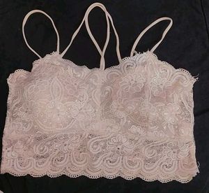 Padded White Lace Bralette Top