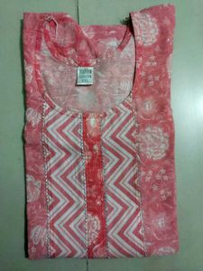 Pink Floral Print Kurta