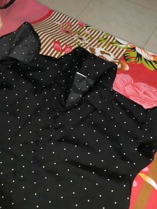Black Polka Dot Top