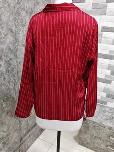 Striped button-down top