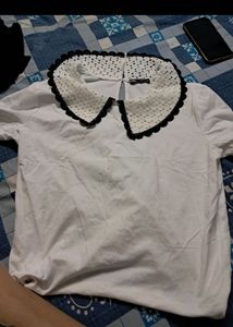 Zara Tshirt With Cute Bow Detail