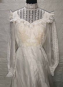 White Gown Price Drop From Rs.1450 To Rs. 799