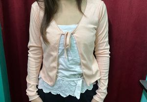 Peach Tie Cardigan/top