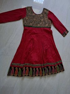 Maroon Embroidered Anarkali 🫶🏽♥️🌿