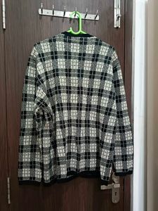 Vintage Plaid Knit Cardigan