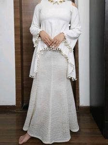 Off white Indo-western Lehenga 🤍✨️