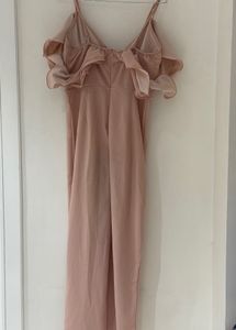 Elegant Pink Ruffle Jumpsuit