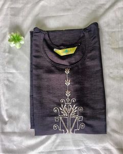 Embroidered Black Top