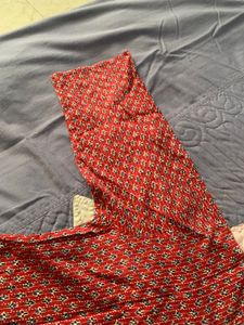Red Print Tunic Top