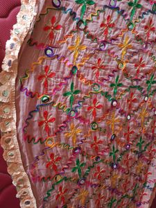 Women Phulkari Sheesha Duppatta
