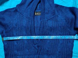 Westside Blue Knitted Hoodie