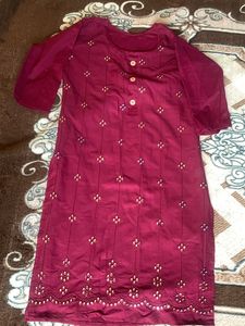 Maroon Kurta