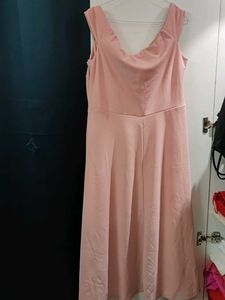 Peach Off-shoulder  Dress