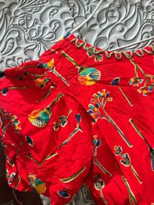 Red Floral Print Dress