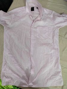Pink Checkered Button-Up Shirt