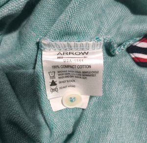 Arrow Sea Green Polo T-shirt