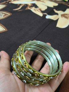 Green Glass Bangles