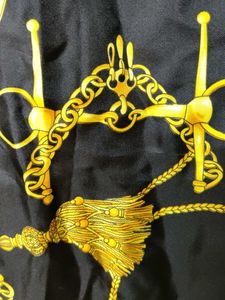 Silk Scarf with Gold Print ✨