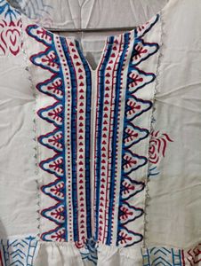 White Straight Kurta For Women