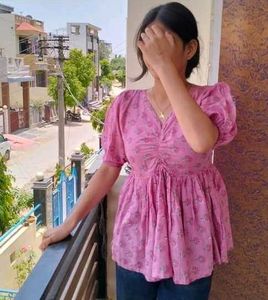 Pink Floral Top