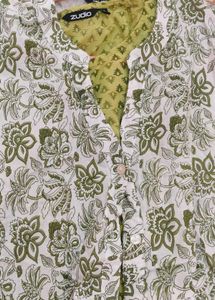 Green Floral Dress With Jacket
