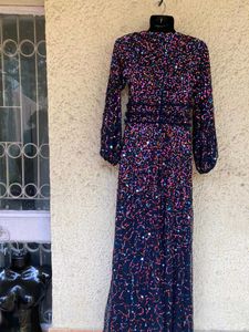 Sparkling Purple Sequin Maxi Dress