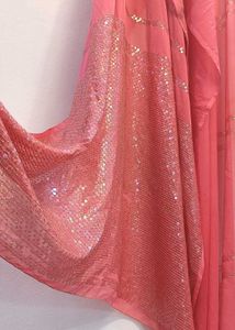 Pink Sequin Saree 💗