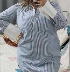 GAP Striped Shirt Dress