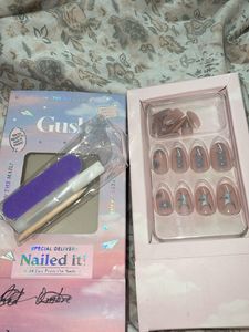 Pinkish-Nude Almond Press On Nails