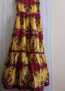 Tiered Floral Print Dress