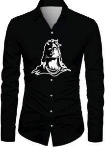 Mahadev Black Printed Shirt febric