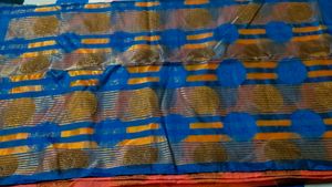New cotton silk saree with sitchted blouse