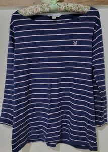 Striped Embellished Top