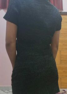 Gray Knit Short Sleeve Top