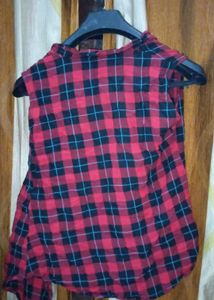 Red Plaid Top