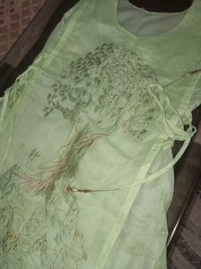 Green Georget A Shape Kurta