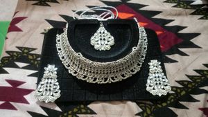 Elegant Silver Choker Set
