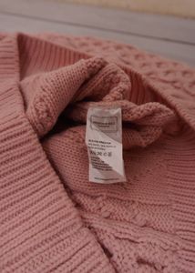 Pink Cable Knit Sweater