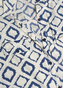 Aks brand ikat print cotton kurta-style shirt dres