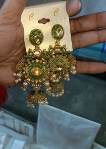 New Heavy Moti Work Earings ❤️❤️❤️