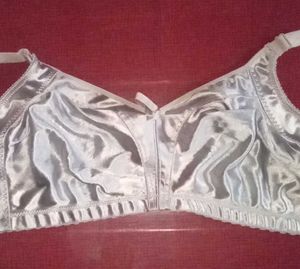Hot White Satin Bra