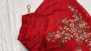 Red Embroidered Occasion Dress