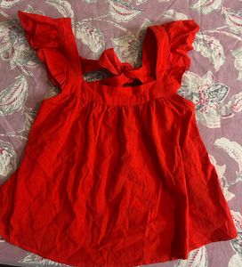 Red tie-back flowy top | NEW with tag