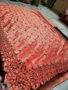 😍embroidery work saree 🥻 with blouse