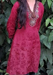Maroon Short Kurti