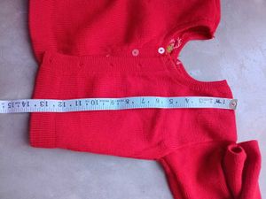 Red Embroidered Woolen Blouse