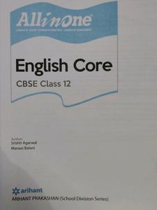 Arihant English Core All In One Class 12 2022-23