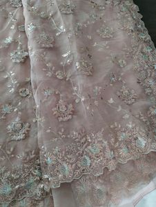 Embroidered Organza Saree