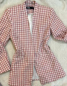 Zara Ginham Print Blazer Women’s