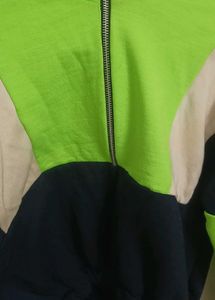 Color Block Zip-Up Jacket